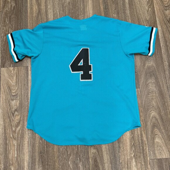 VTG Majestic Florida Marlins Baseball Jersey Men's XL #4 Diamond Collection 90s - Picture 4 of 11